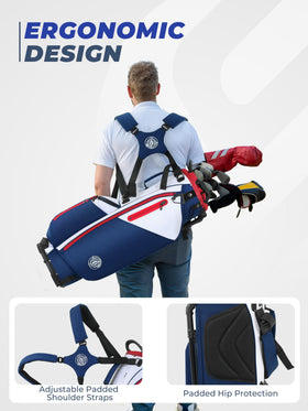 Sturdum 7 Way Golf Stand Bag pocket layout, organized access to essentials