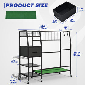 Sturdum golf bag organizer 4-tier rack for efficient vertical storage