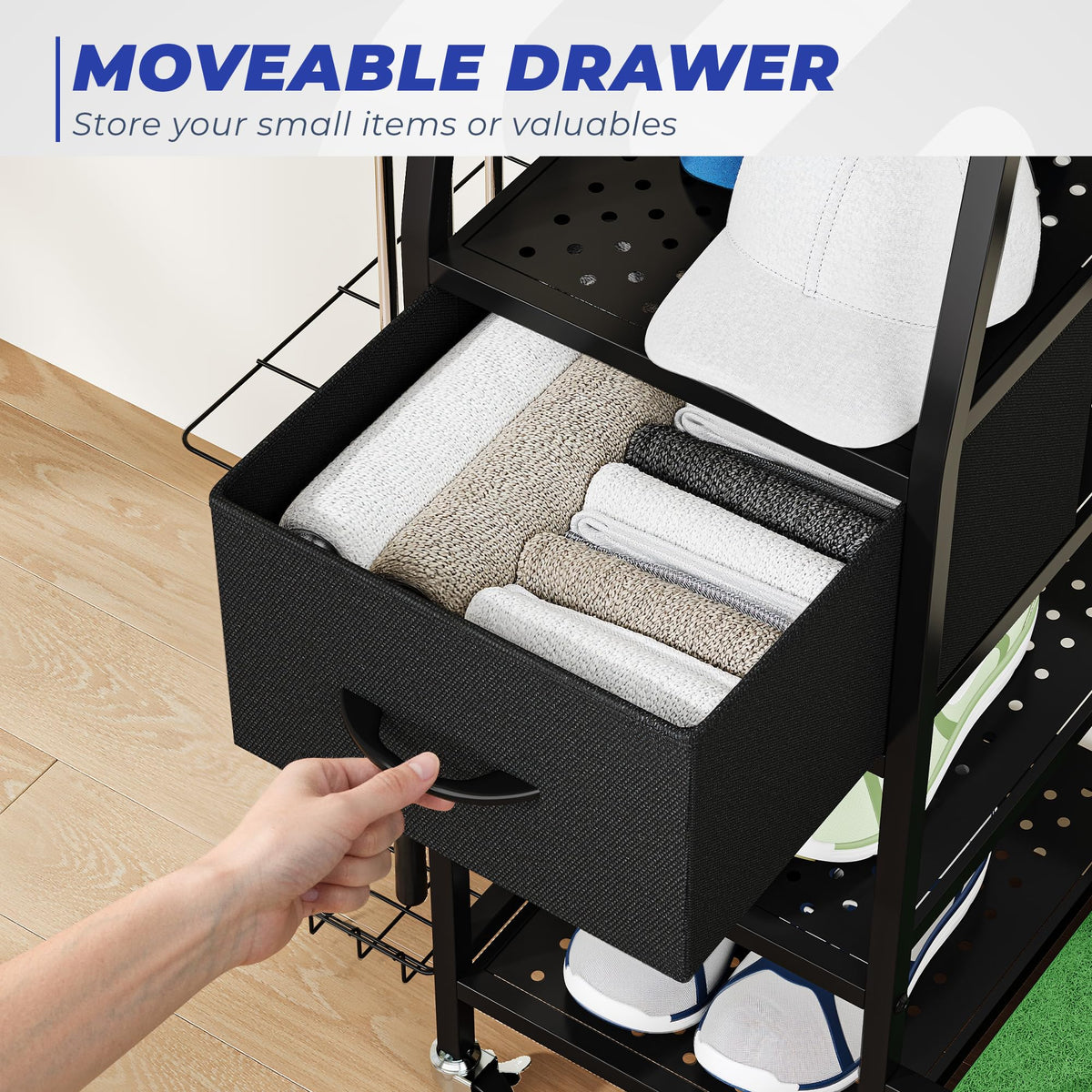 Sturdum golf bag organizer adjustable feet for stable placement