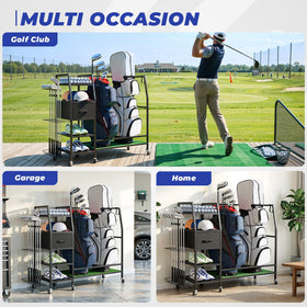 Sturdum golf bag organizer dimensions 43.3 by 15.8 by 37.4 inches