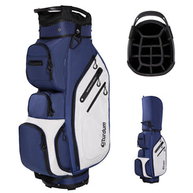 Sturdum golf cart bag with 14-way top divider keeps clubs organized on the course.