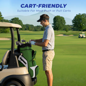 Sturdum insulated cooler pocket keeps drinks cold between holes.