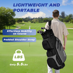 Sturdum bag is lightweight with reinforced base for stability on carts.