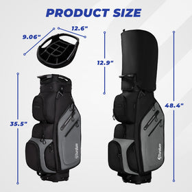 Sturdum rain hood protects clubs in wet conditions.