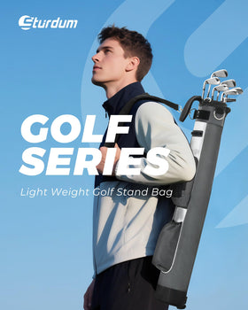 Sturdum Golf rugged construction withstands wet grass and crowded ranges