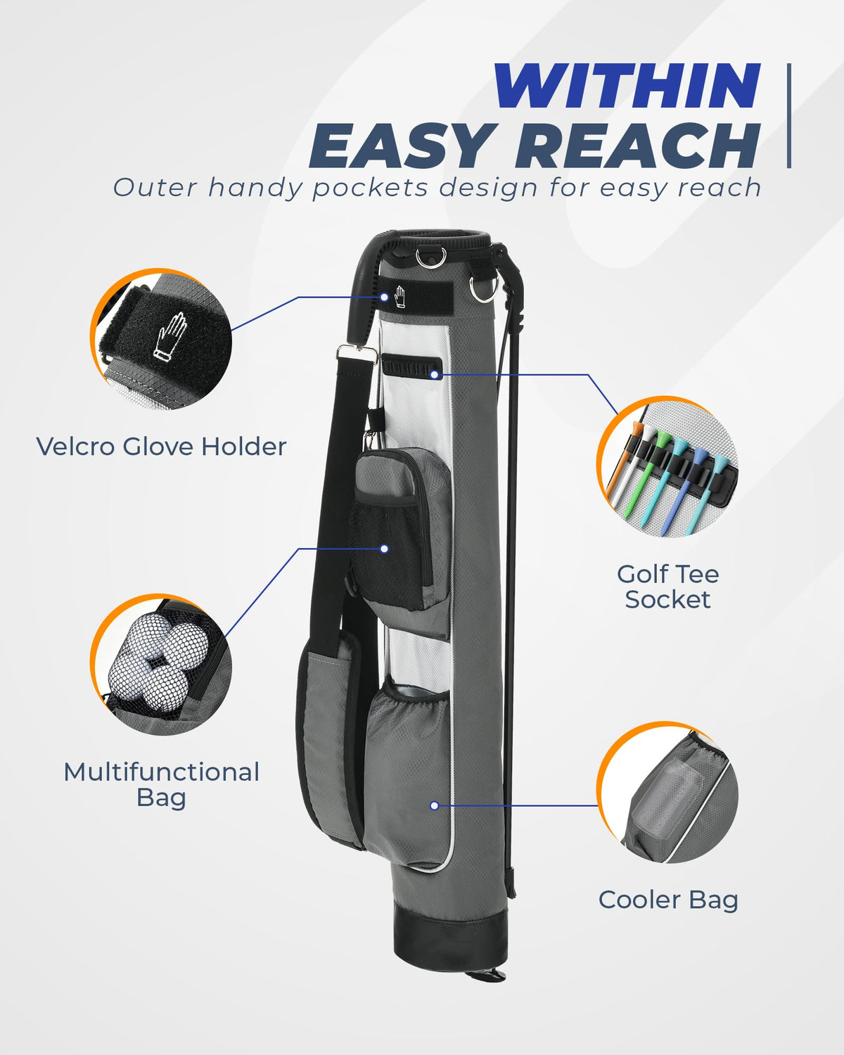 Sturdum Golf insulated cooler pocket keeps drinks cold during long rounds