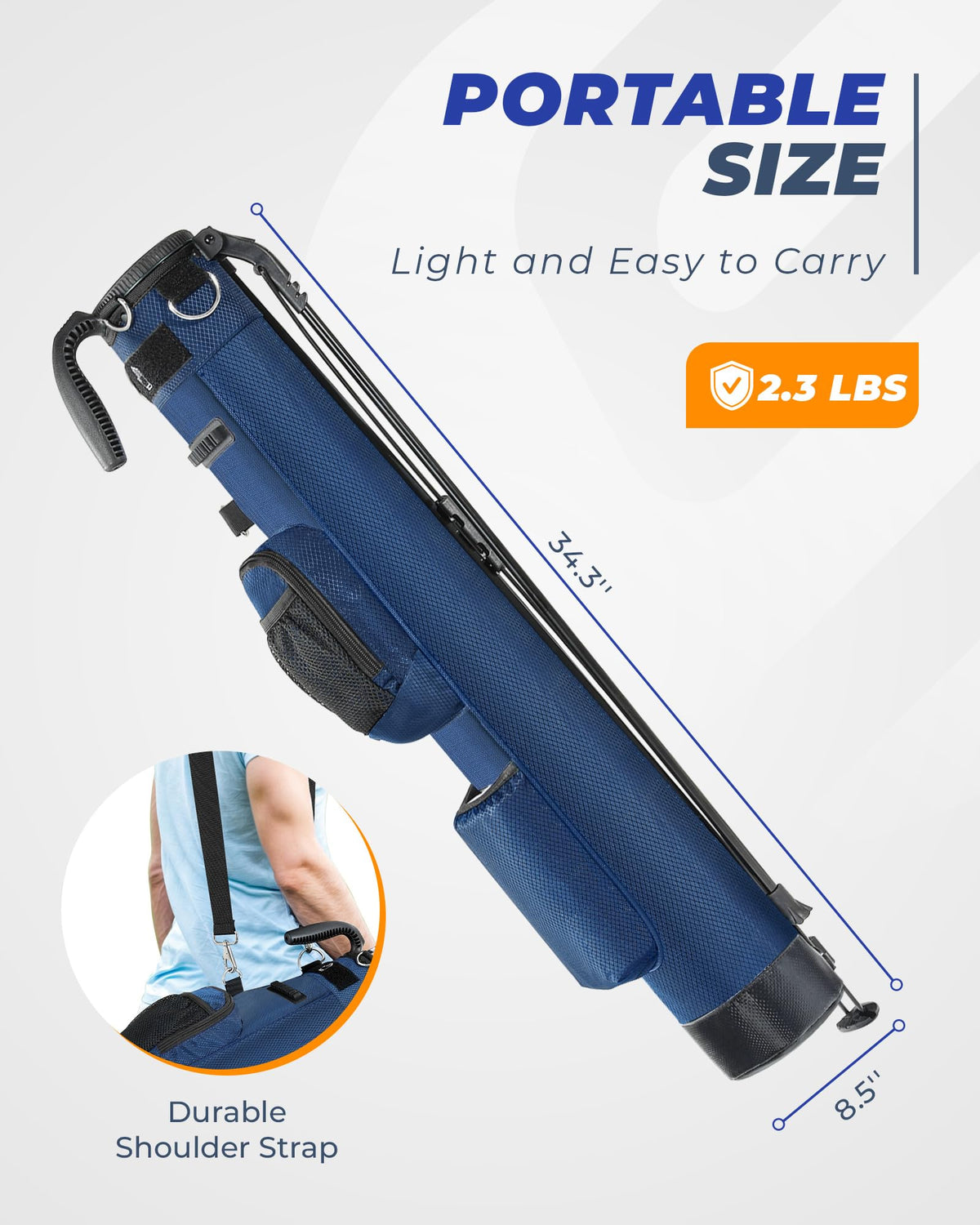 Sturdum Golf bag top handle for versatile lifting and hanging.