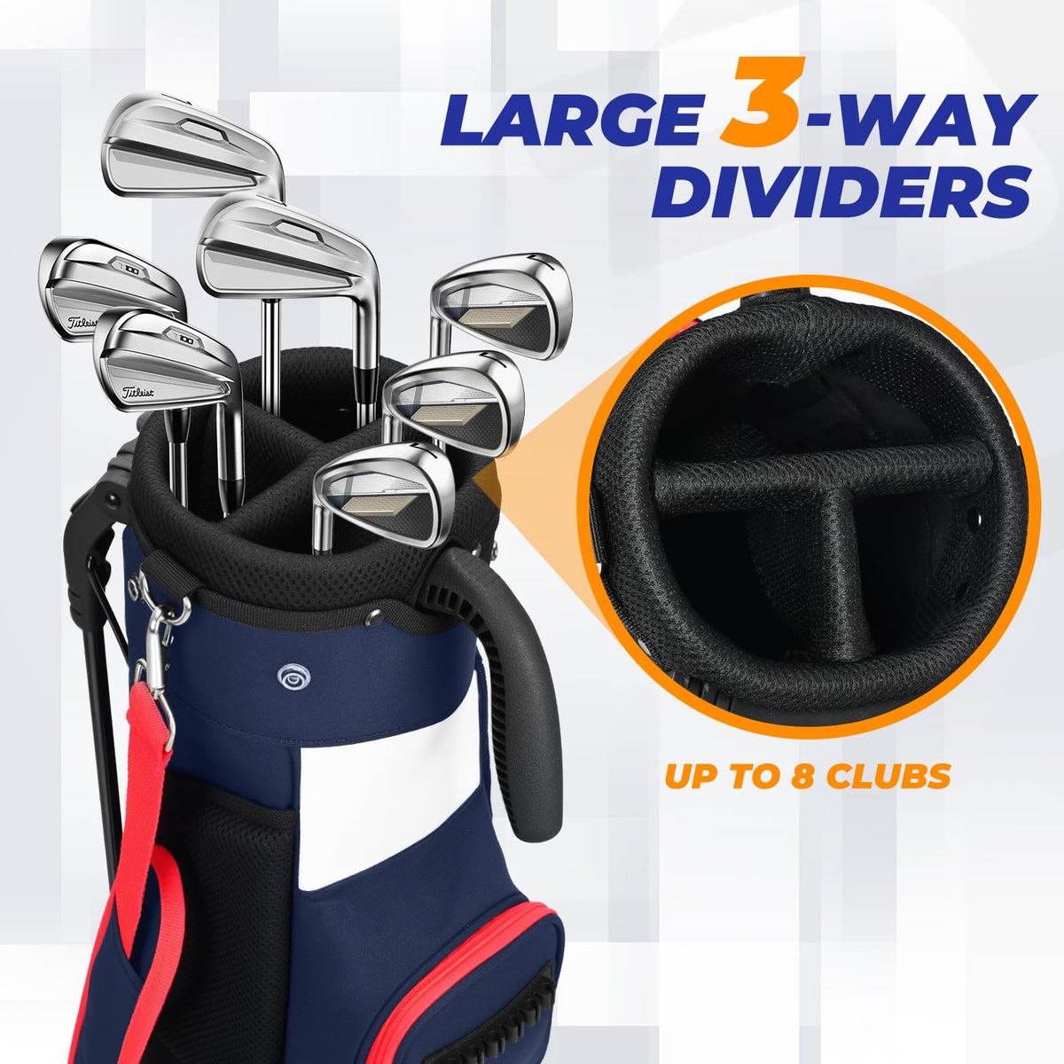 Sturdum golf stand bag weighs 3.7 lbs for effortless transport
