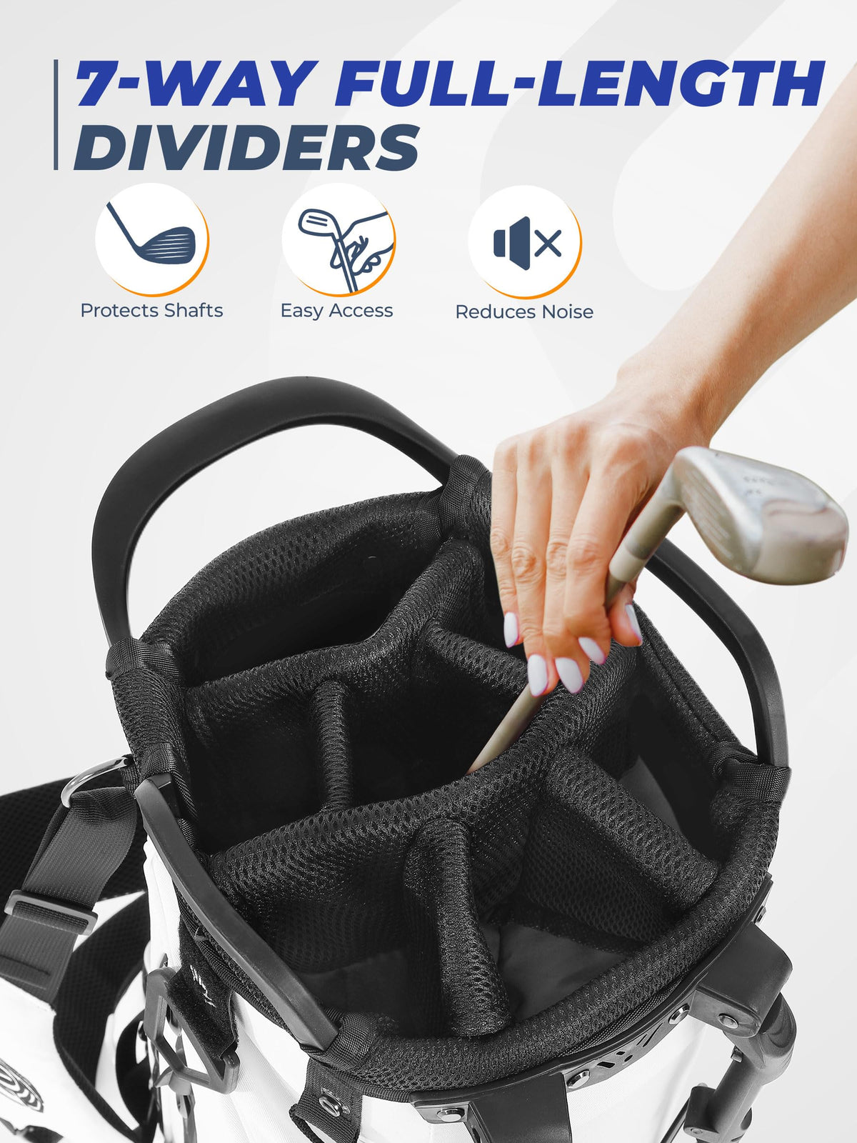 Sturdum golf stand bag ergonomic dual straps reduce shoulder fatigue during all-day play