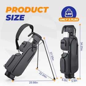 Sturdum Golf Stand Bag honeycomb top, durable and stylish cap design