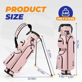 Sturdum golf stand bag insulated pocket keeps drinks cold at the range.