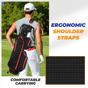 Sturdum golf stand bag insulated pocket keeps drinks cool during play