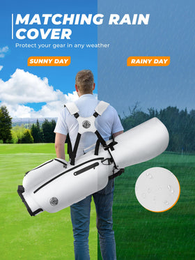 Sturdum golf stand bag rain hood and umbrella holder for weather protection