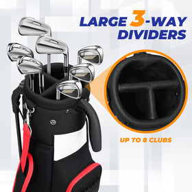 Sturdum golf stand bag seven-pocket layout keeps essentials organized during rounds