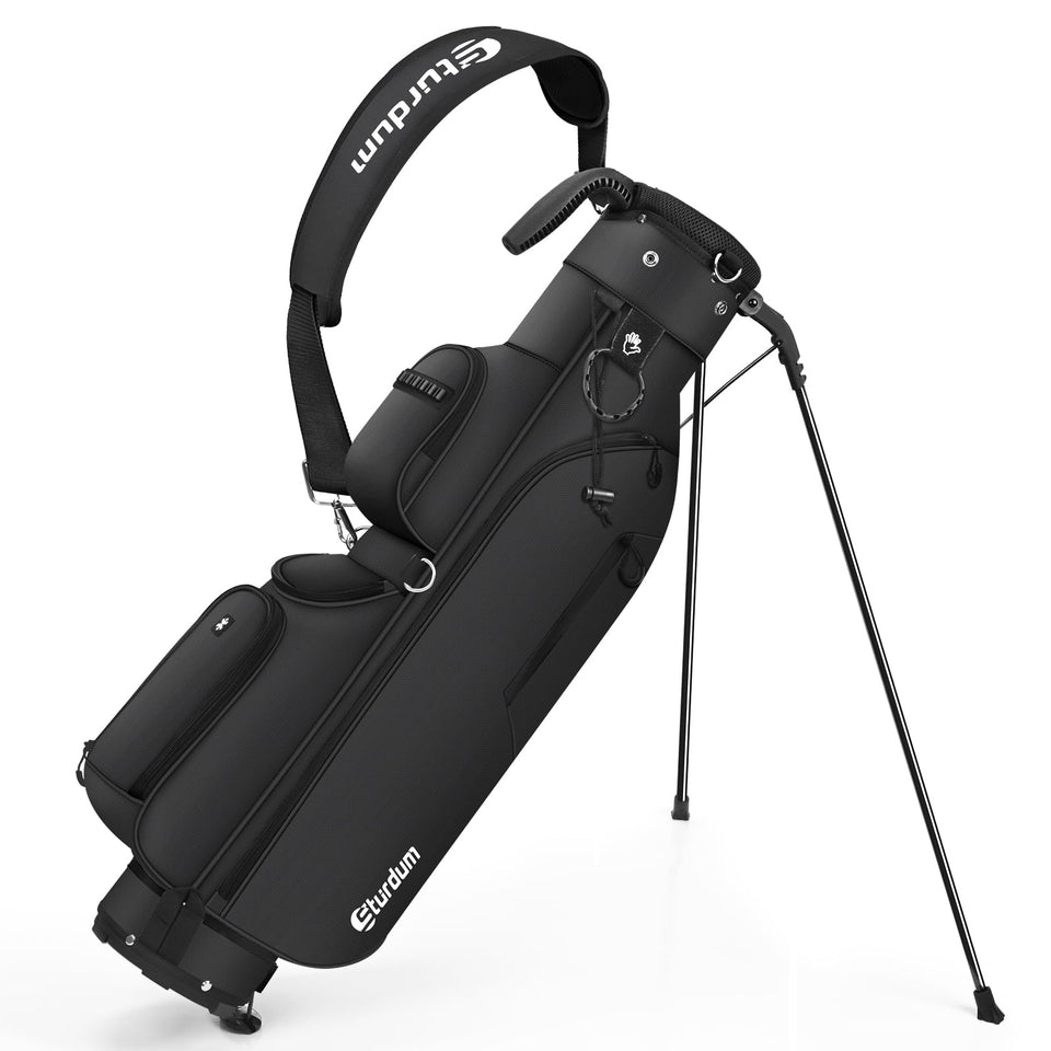 Sturdum golf stand bag top divider keeps clubs organized for quick access.