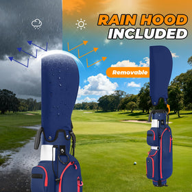 Sturdum golf stand bag velvet-lined pocket protects valuables