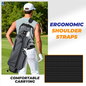 Sturdum Golf Stand Bag velvet-lined pocket, protects valuables during rounds