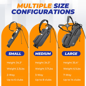 Sturdum Golf Stand Bag weatherproof fabric, resistant to scratches and light rain
