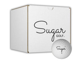 Sugar Golf Pure ball with 3-piece construction for consistent distance and feel.