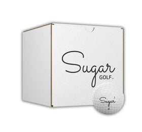 Sugar Golf Soft with 2-piece construction and soft Surlyn cover for balanced feel.