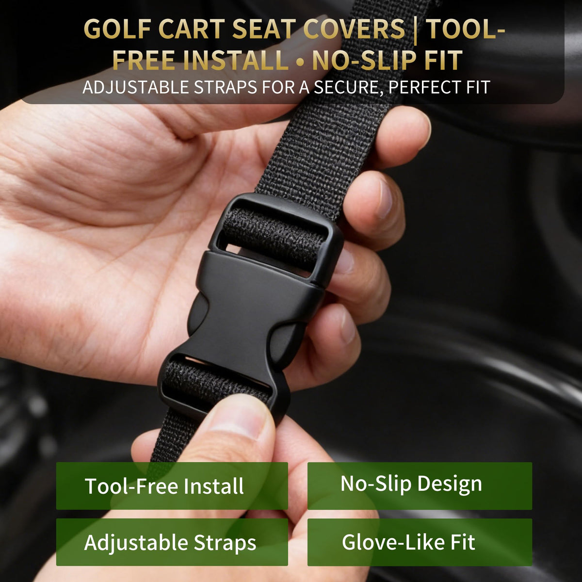 SugarFox double-stitched diamond design adds premium cart style