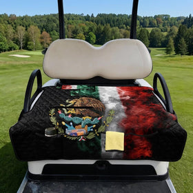Suhoaziia 2-seat golf cart towel blanket adds comfort and seat protection