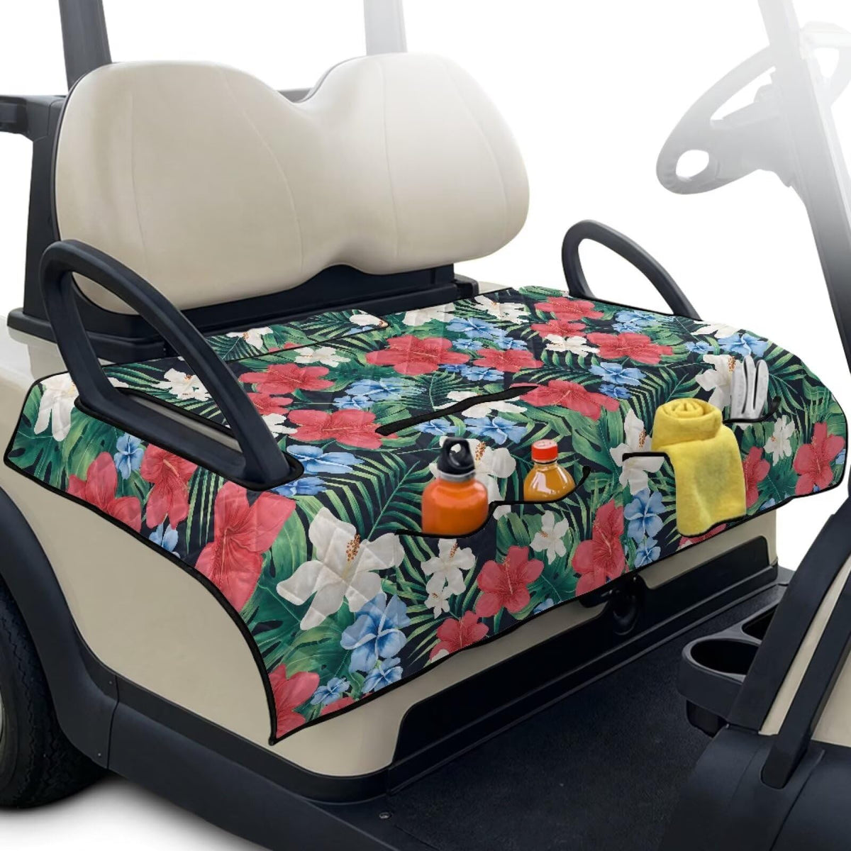 Suhoaziia universal golf cart seat covers fit 2-seat carts, offering durable protection and comfort.