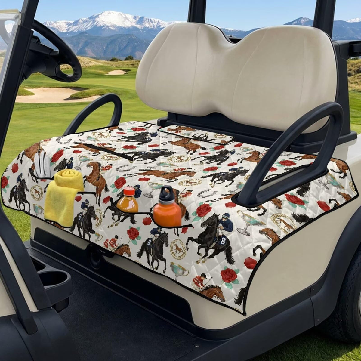 Suhoaziia seat towel blanket for golf cart comfort during rides and post game