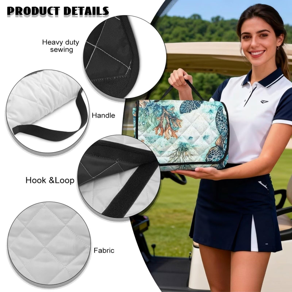 Suhoaziia turtle starfish machine-washable fabric for easy care.
