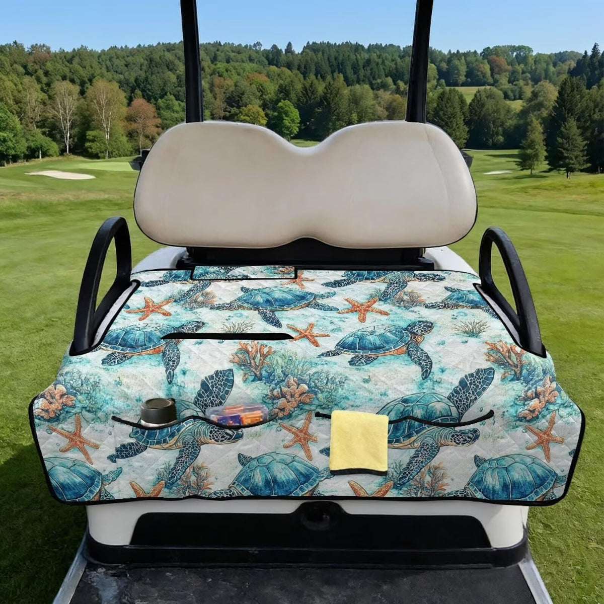 Suhoaziia turtle starfish two-seat bench cover enhances cabin style and comfort.