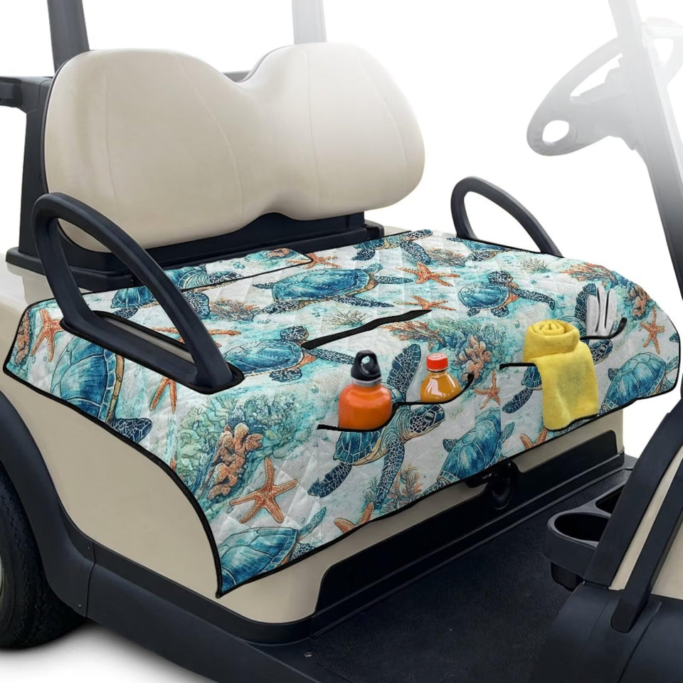 Suhoaziia turtle starfish seat cover with front pockets for easy storage.