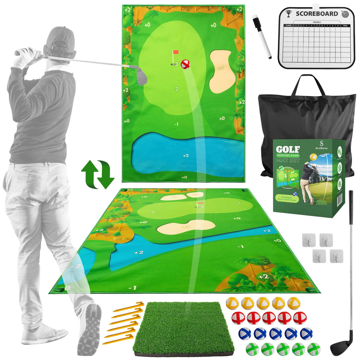 SuiMono Battle Golf Game durable materials withstand active use.
