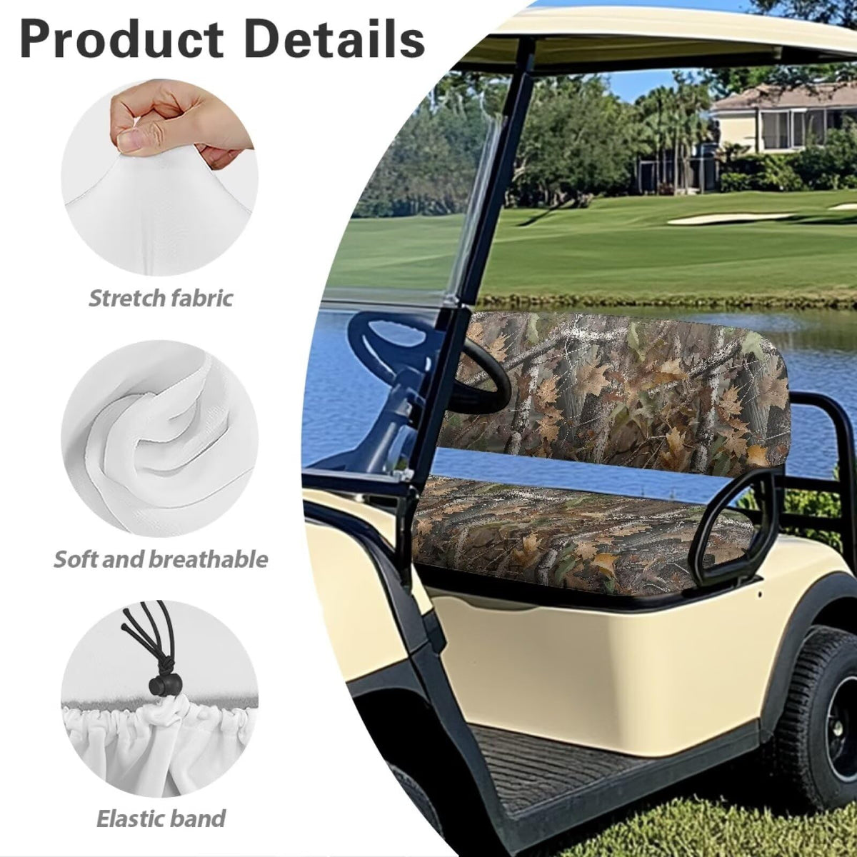 Close-up of SUITOSELFY camo pattern and fabric texture.