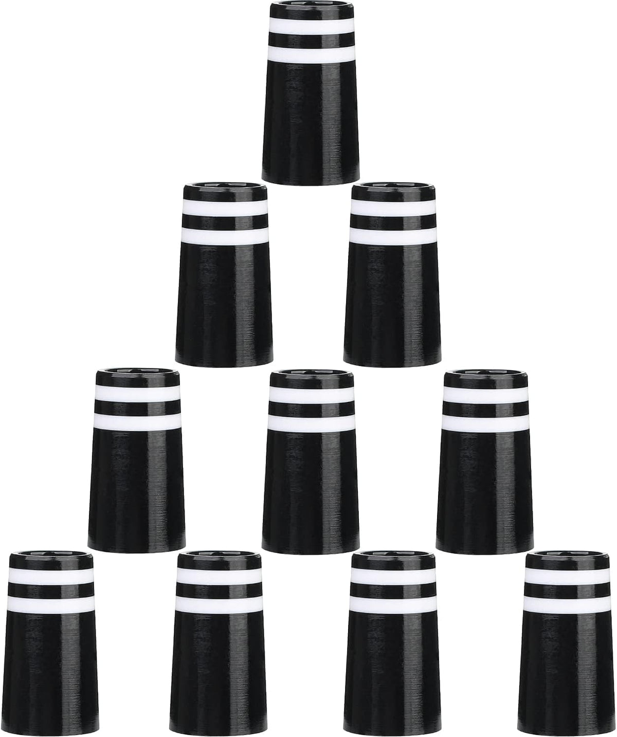 SummerHouse multi-ring ferrules front view, durable ABS for 0.355'' tapered and 0.370'' parallel shafts.