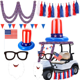 Suncalla inflatable top hat on a golf cart boosts patriotic visibility.