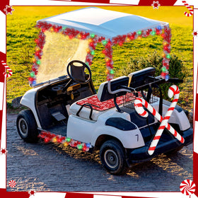 Suncalla candy cane balloons provide playful holiday accents