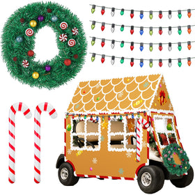 Suncalla gingerbread house golf cart decorations brighten your ride with festive charm