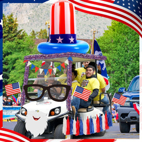 Suncalla beard accessory adds fun character to the cart.