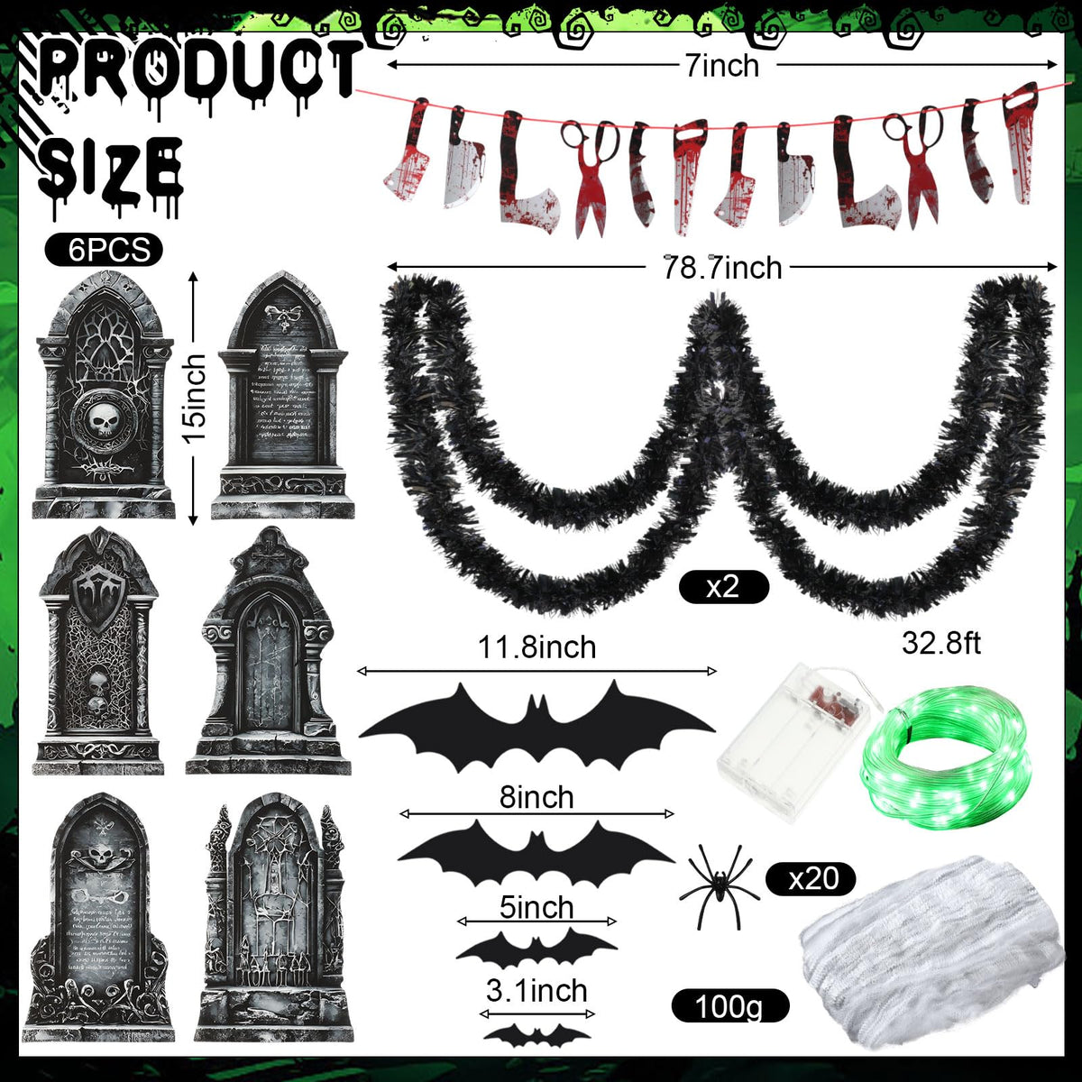 Suncalla PVC tombstones provide spooky roadside accents for parades