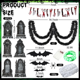 Suncalla PVC tombstones provide spooky roadside accents for parades