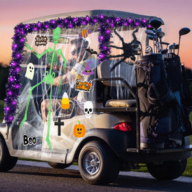Suncalla Halloween stickers cling securely to smooth surfaces.