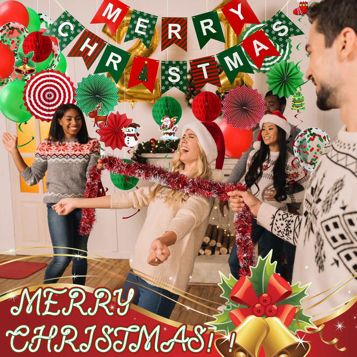 Suncalla Merry Christmas banner adds bold seasonal messaging.