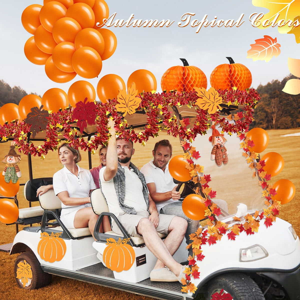 Suncalla orange balloons provide bright color accents for celebrations