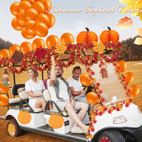Suncalla orange balloons provide bright color accents for celebrations