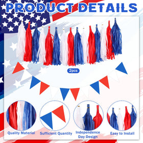 Suncalla pennant banner creates classic Independence Day messaging anywhere.