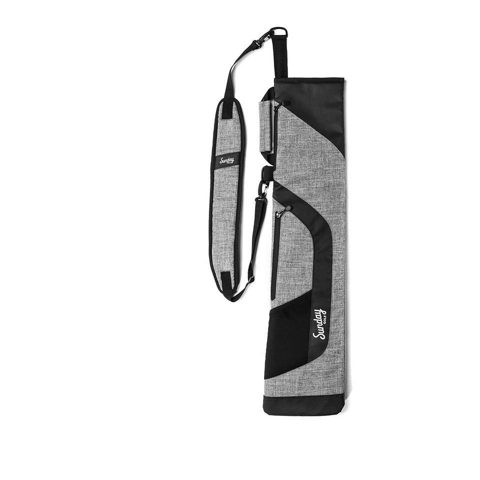 Sunday Golf 36-inch bag front view highlights lightweight design for range sessions.