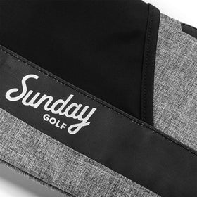 Sunday Golf 36-inch bag open compartment shows quick access to clubs and accessories.