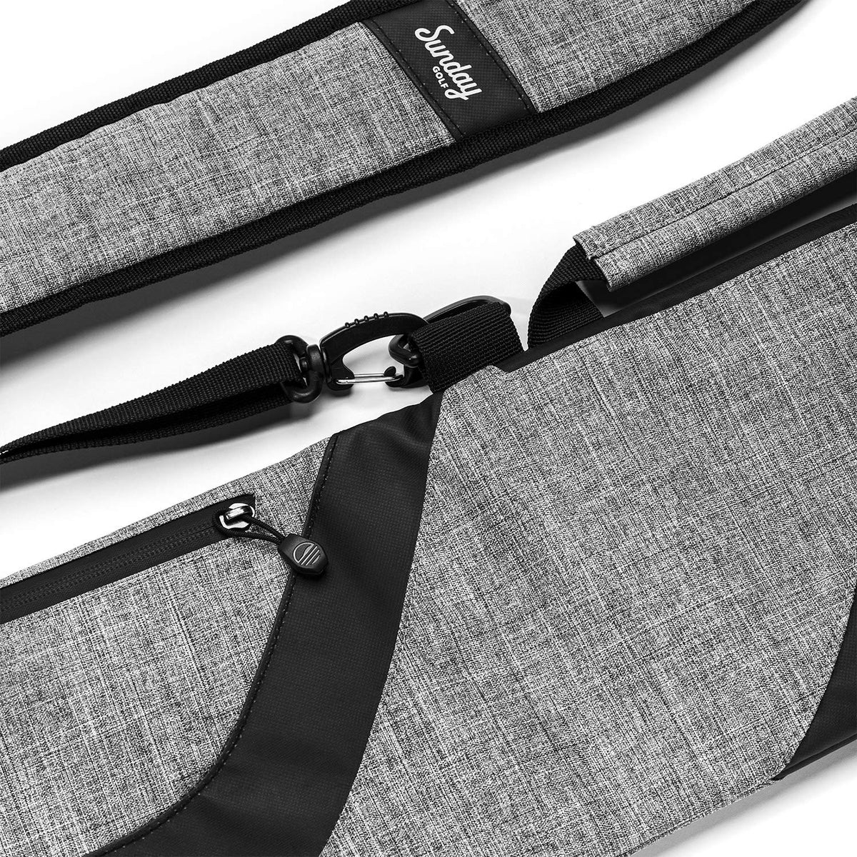 Sunday Golf 36-inch bag two pockets highlight organized space for tees and balls.