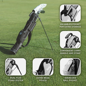Sunday Golf Original bag on an executive course ready to travel