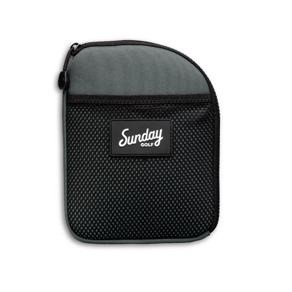Sunday Golf Golf Valuables Pouch with Clip in Midnight Green keeps essentials organized on the course.